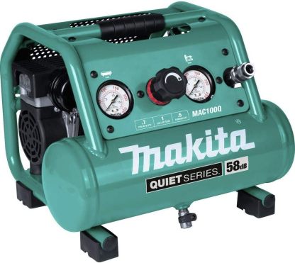 Makita MAC100Q Quiet Series, 1/2 HP, 1 galón compacto, sin aceite, compresor de aire eléctrico