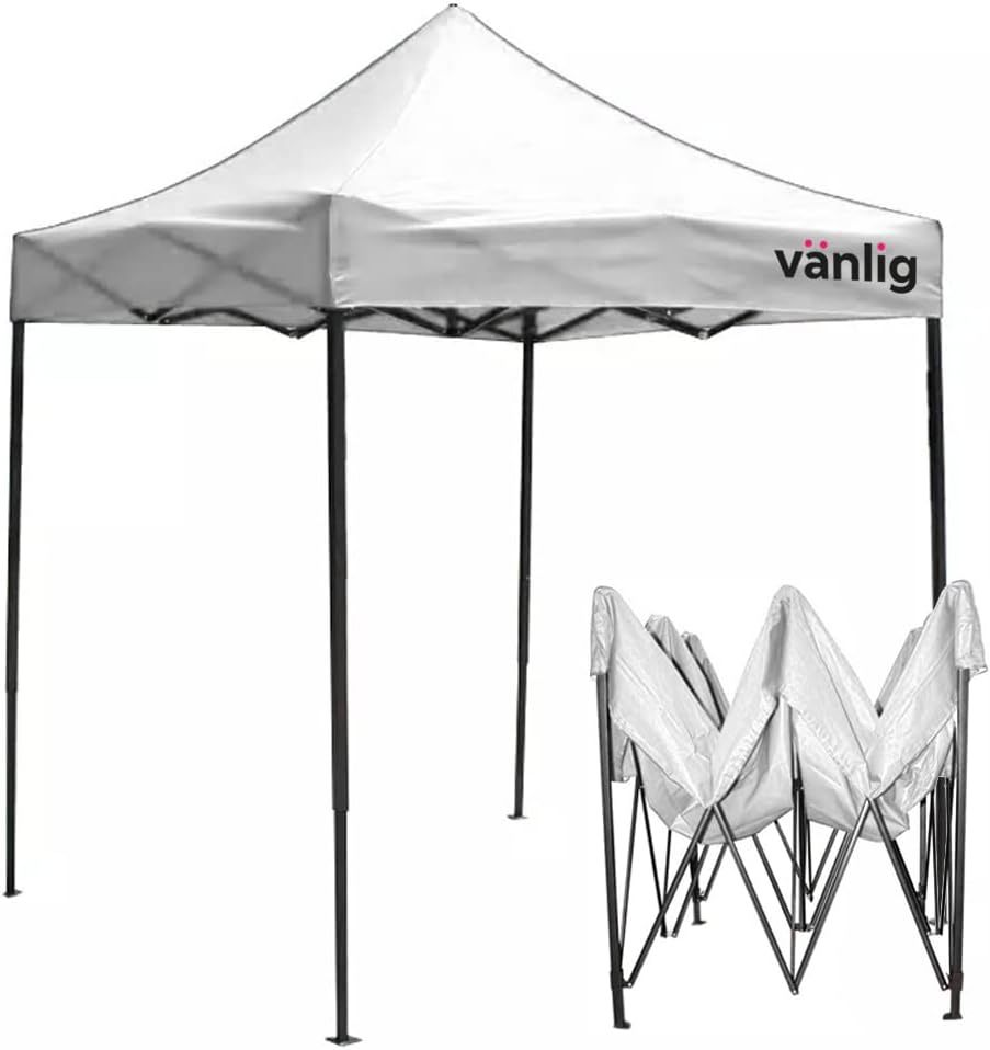 VANLIG | Carpa Toldo Plegable 2x2m | Impermeable, para Uso Temporal y Comercial | Fácil de Armar | Protección Solar UV | Ideal para Jardín, Eventos y Exterior | Color Negro