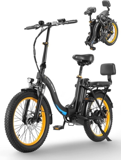 HONEYWHALE BW02 Bicicleta Electrica Plegable para Adultos, Potencia Máxima del Motor 790W, Velocidad Máxima 40KM/H, Autonomía 40-45KM, Batería (48V, 10.4AH), Scooter de Movilidad