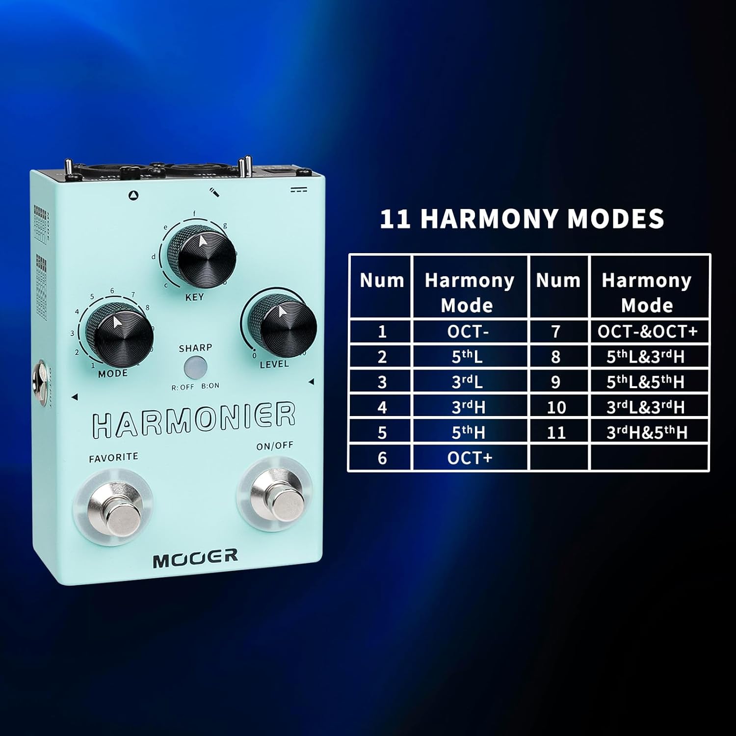 MOOER Harmonier - Procesador de efectos vocales para guitarra, pedal vocal, micrófono para grabación de transmisión en vivo (MVP2)