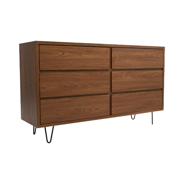 Cajonera 6 Cajones Java Nogal - Kessa Muebles