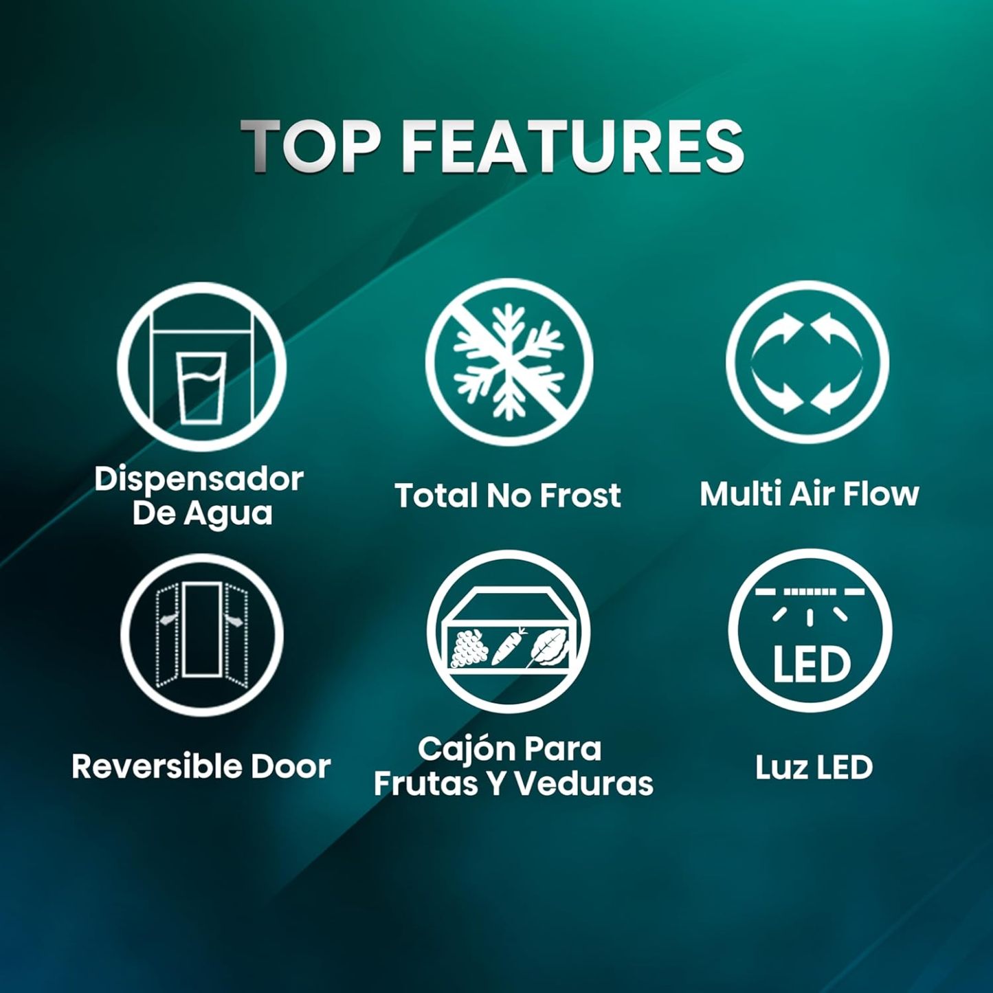 Refrigerador Top Mount Hisense 9 Pies Cúbicos Tecnología No Frost RT90N6WKX2