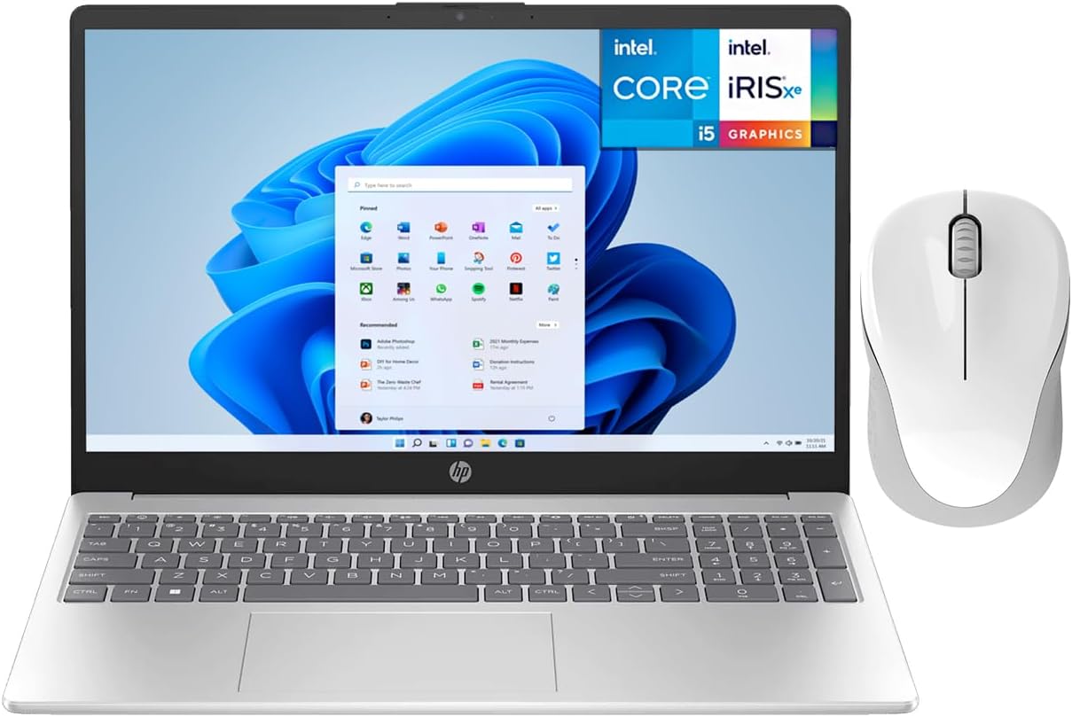 HP Laptop 15 Intel Core i5 1235U 16GB RAM 256GB SSD 15.6" Windows 11 Home Teclado en Ingles + Mouse DXT
