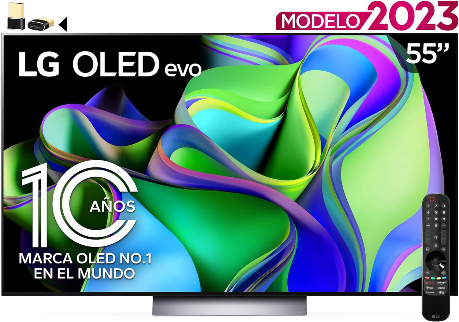 LG Pantalla OLED EVO 42" 4K Smart TV con ThinQ AI OLED42C3PSA