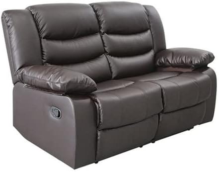 Sillón Midtown Concept Lounge Lounge de 2 secciones tapizado en piel sintética - Marrón - 95 CM X 104 CM X 150 CM 