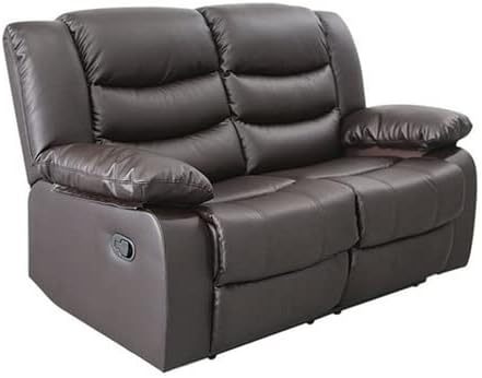 Sillón Midtown Concept Lounge Lounge de 2 secciones tapizado en piel sintética - Marrón - 95 CM X 104 CM X 150 CM 
