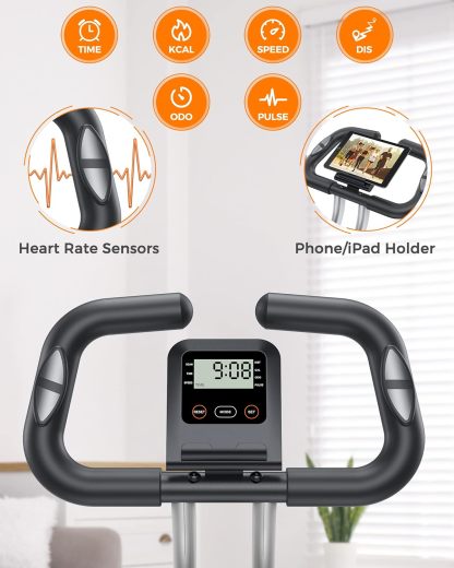 YOSUDA Bicicleta estática plegable 2 en 1 para personas mayores de 270 libras, bicicleta X magnética con 8 niveles de resistencia, para entrenamiento de gimnasio en casa