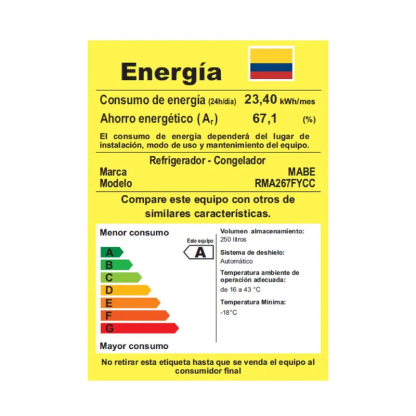 Refrigerador No Frost 267 L Brutos Black Steel Mabe RMA267FYCC