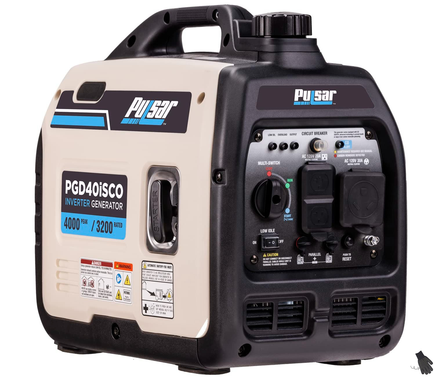 Pulsar PGD40ISCO Generador inversor de gas portátil ultraligero y silencioso 4000W
