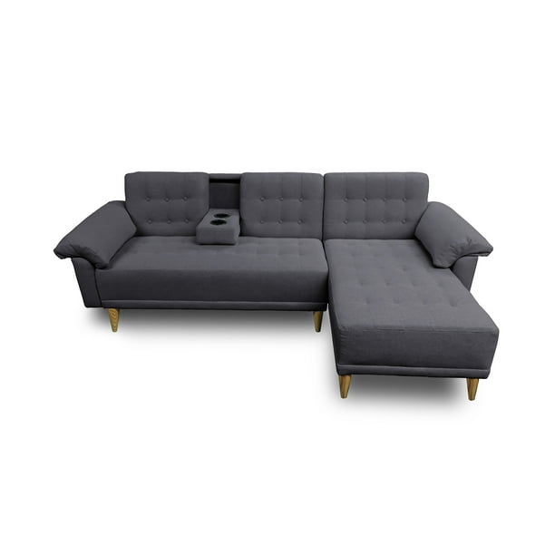 Sala Modular Reversible De Lino Gris ClaroModelo Brunello