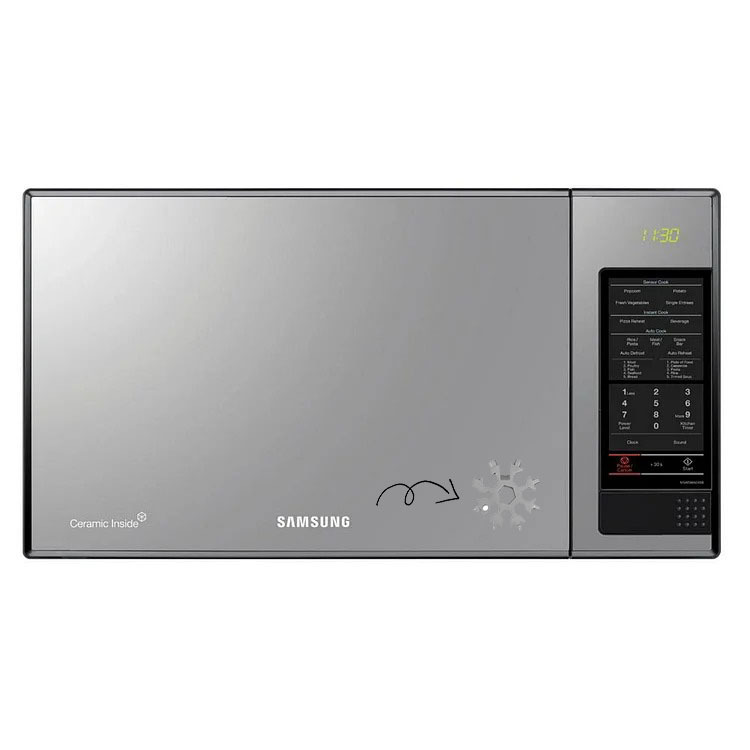 Horno de Microondas Samsung 1.4 Pies Cúbicos Silver