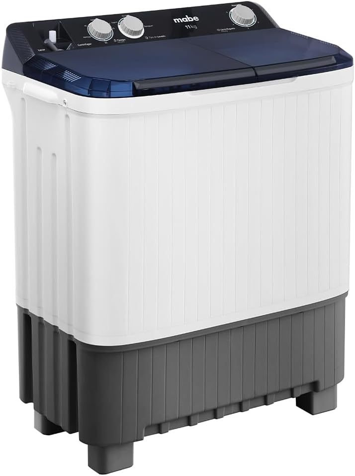Mabe LMDX1123HBAB0 Lavadora Semi-Automática, 11 kg, color blanco