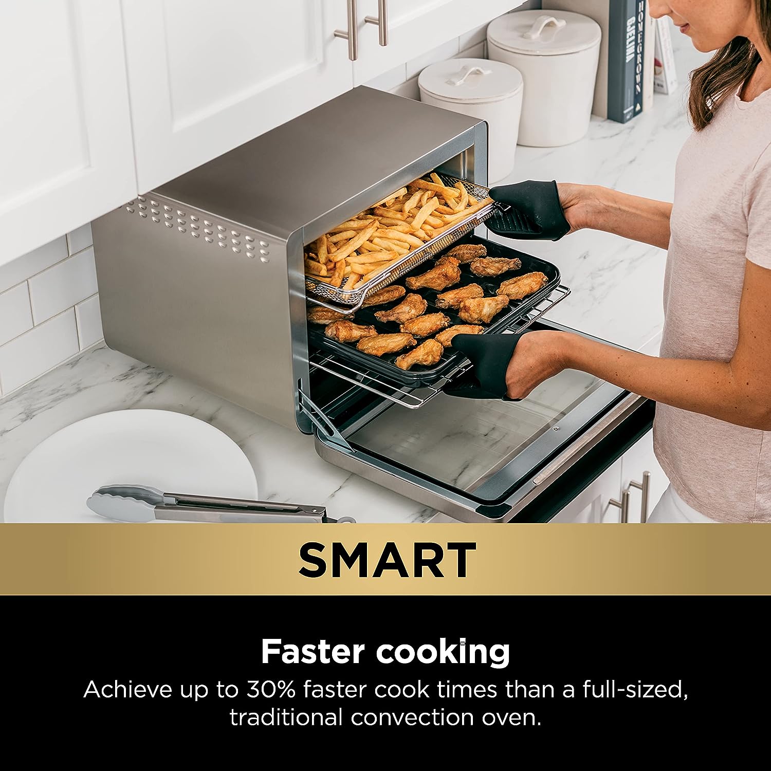 Ninja - Horno eléctrico con Air Fryer XL Pro 10 en 1, Foodi | DT251—Toalla de limpieza de doble espesor