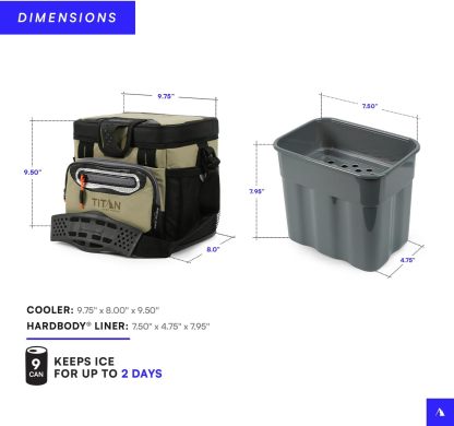 Congelador Arctic Zone Titan, 48 latas, congelador rígido sin cremallera, congelador verde musgo con aislamiento de congelación profunda, revestimiento rígido y SmartShelf-----Abridor de botellas