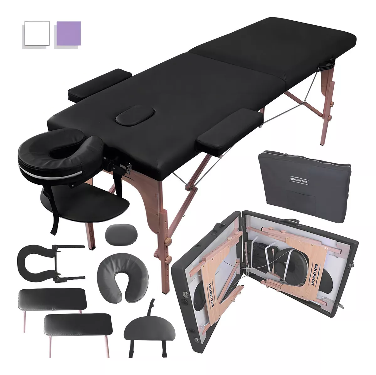 Camilla Masajes Profesional Tattoo Cama Spa Plegable Salón Color Negro