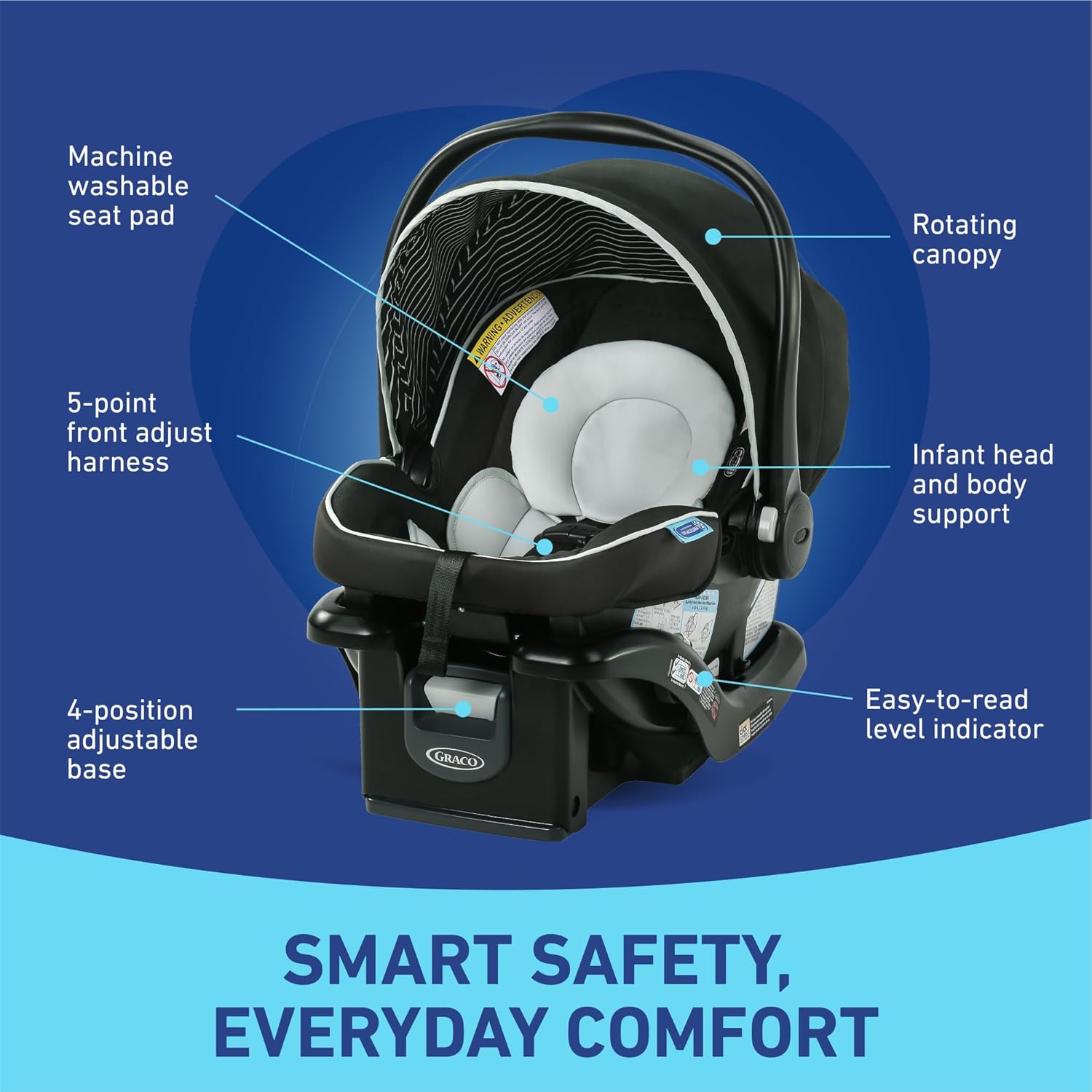 Graco Asiento De Coche Para Bebé, Studio, Paquete De 1 Count