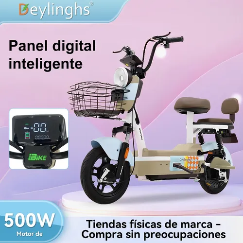 Deylinghs® Bicicleta Eléctrica Para Adultos 500w 30km/h Led