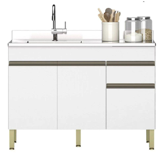 Mueble Mostrador 3 Puertas con Fregadero 150cm Lina K02 Supremo - Mpozenato