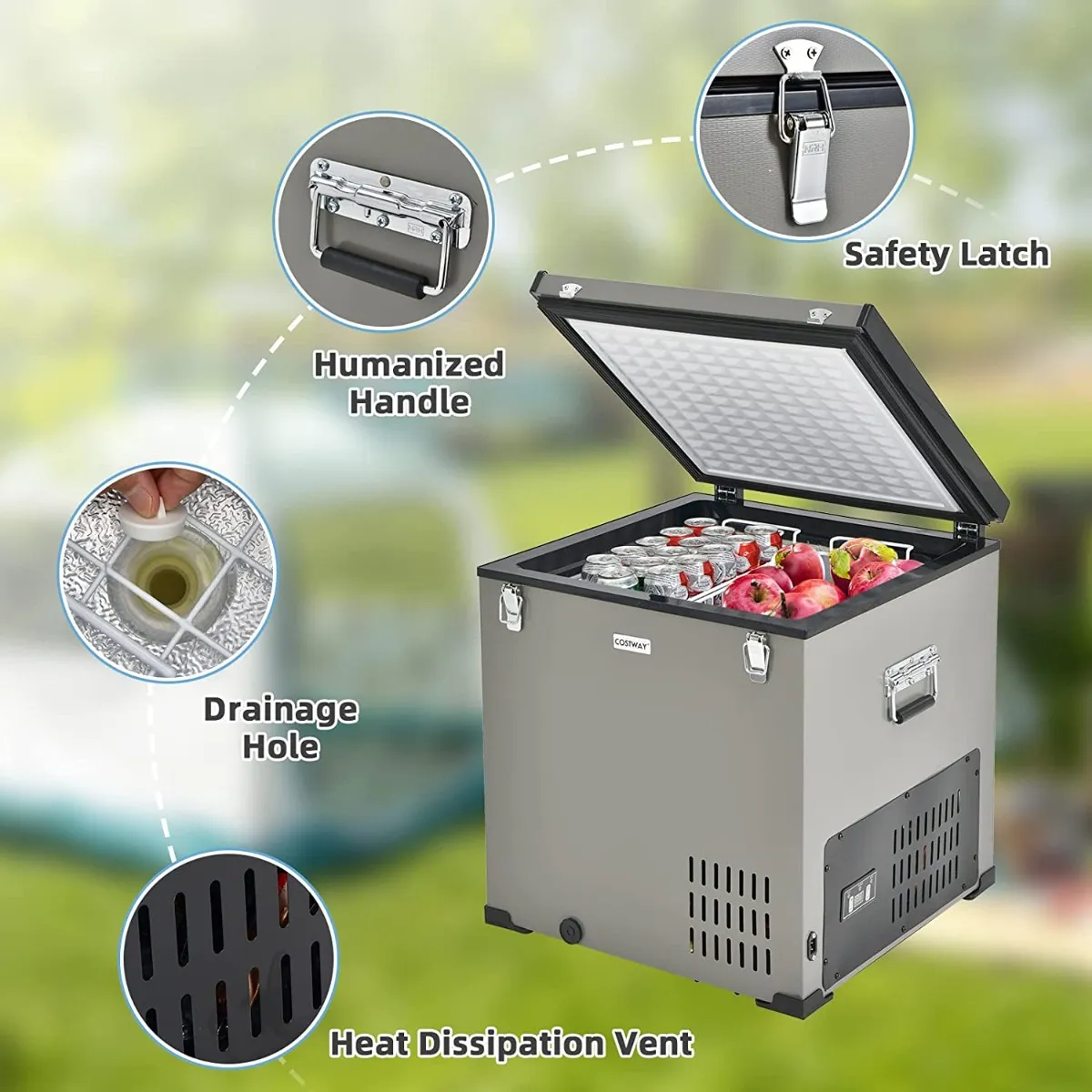 Refrigerador De Automóvil De 68 Cuartos, Congelador Portátil