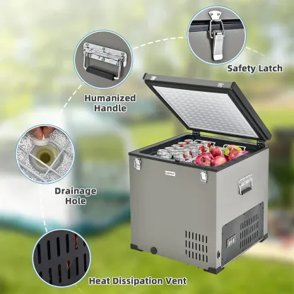 Refrigerador De Automóvil De 68 Cuartos, Congelador Portátil