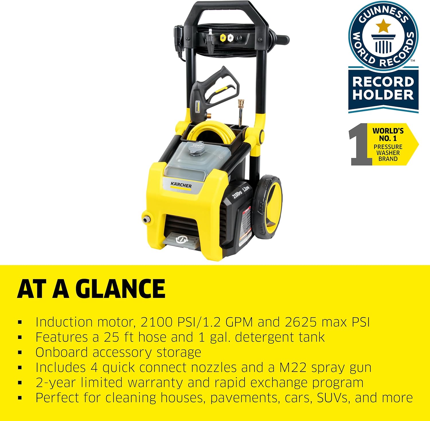 Karcher - Máquina limpiadora eléctrica a presión, K1700, Amarillo