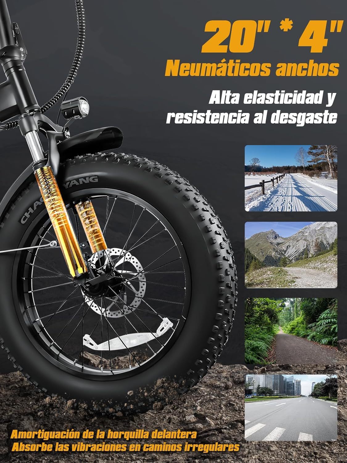 HONEYWHALE F6S Bicicleta Eléctrica Plegable para Adultos, Bicicleta de montaña de 7 Velocidades, Motor 900W-Max, Velocidad Máxima 45KM/H, Autonomía 50KM, Batería Extraíble (54.6V, 10.4AH)