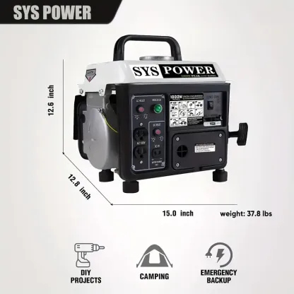 Generador portátil de 1000 W, generador pequeño para acampar al aire libre, ultraligero, compatible con la EPA