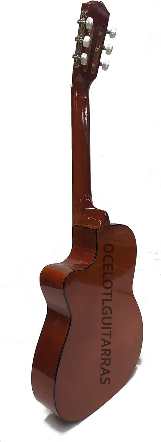 Guitarra Acústica Curva Ocelotl® Paquete Vital De Accesorios (Negro)