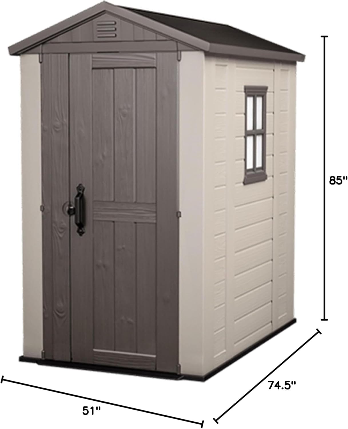 Keter Cobertizo de Almacenamiento para Jardin y Exteriores, Beige, Factor 8x11