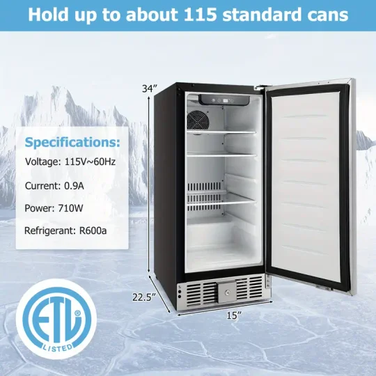 Maxmass Refrigerador Compacto Bajo Encimera/Refrigerador Independiente con Temperatura Ajustable