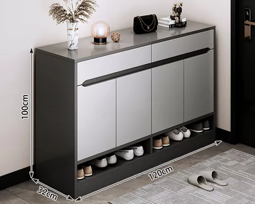 Modernos Zapatera De Madera Organizador Zapatos 4 Puertas