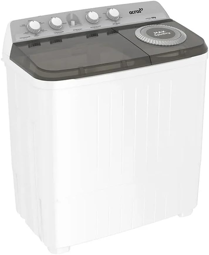 Lavadora Acros de 19kg Dos tinas Semiautomática MaxSpin Dry Blanca modelo ALD-1945JE