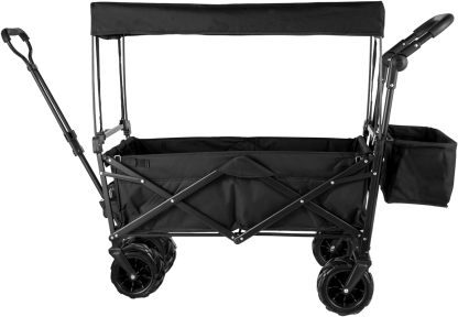 Happbuy - Carrito de jardín Plegable Extragrande con toldo extraíble