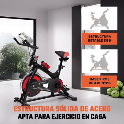 CENTURFIT Bicicleta Fija 6 kg Bicicleta Spinning Rueda 6 Kg Excelente Calidad Bicicleta Estacionaria Ajustable Bicicleta Estatica Pantalla Bicicleta Fija Para Ejercicio