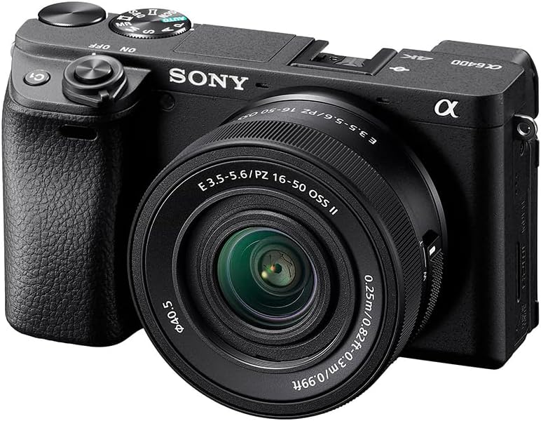 Sony Cámara Alpha 6400 APS-C con Nuevo Lente Zoom 16-50mm Versión 2 con autoenfoque más rápido, Ligero y silencioso