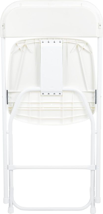 Juego de 10 sillas plegables de plástico - Silla plegable liviana y apilable con capacidad de peso de 650 LB en color blanco