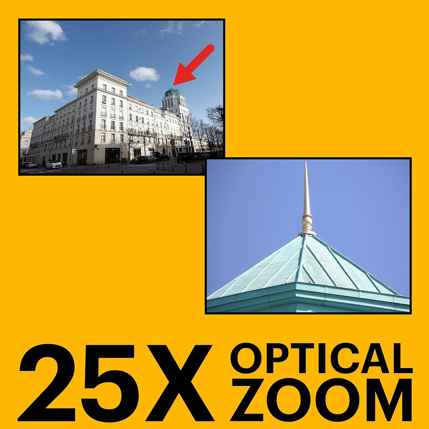 KODAK PIXPRO AZ255-RD Cámara Digital de 16 MP, Zoom óptico de 25 x 24 mm, Lente Gran Angular, estabilización óptica de Imagen, 1080P, Full HD, Video, cámara de vlogging LCD de 3 Pulgadas (Rojo)