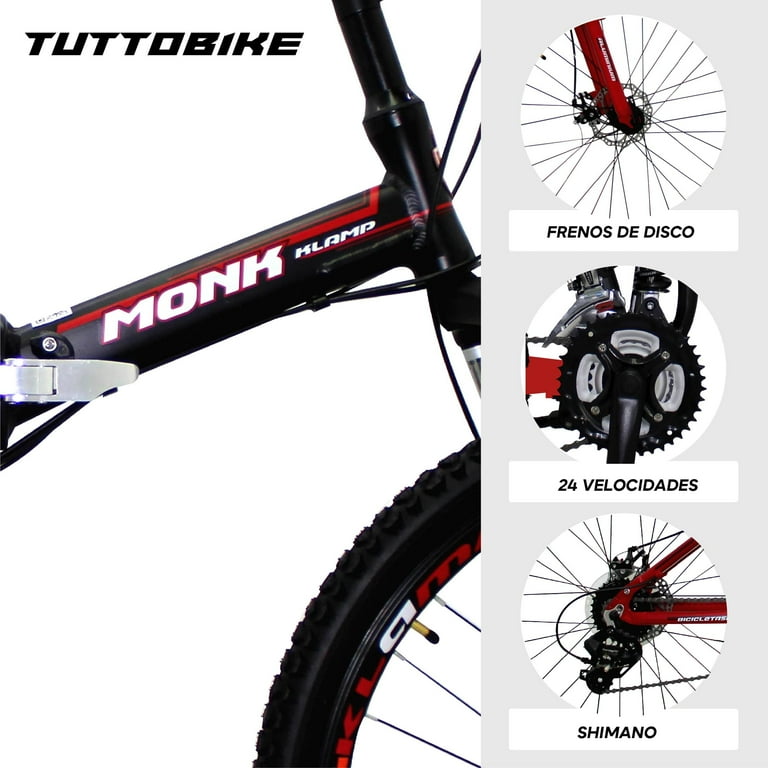 Bicicleta Montaña Rodada 26 21 Velocidades Plegable Klamp Monk MTB