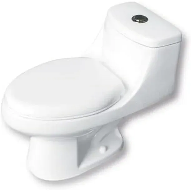 WC/Inodoro Castel Venus, Cerámica, One Piece, Color Blanco, Doble Descarga, Asiento Cierre Suave