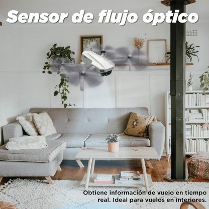 Binden - Drone Profesional B19 EIS, Cámara 2K, Sensor de Flujo Óptico, GPS, Barómetro, Quadcopter con Control Remoto, Funciones Inteligentes, 21 minutos de Vuelo - Gris Claro