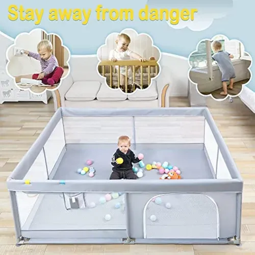 Parque Infantil Con Tapete Para Bebés Y