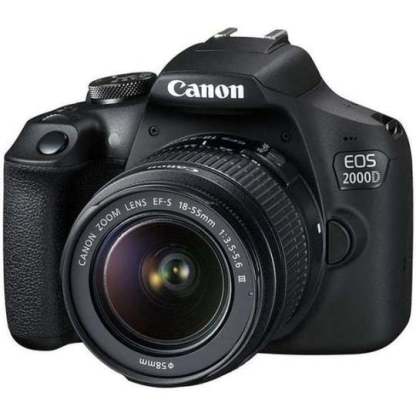 Canon EOS 2000D / Rebel T7 Cámara DSLR + Lente de 18-55 mm, Paquete de inicio de filtros de 58 mm Canon 2727C002AA_EDI_3