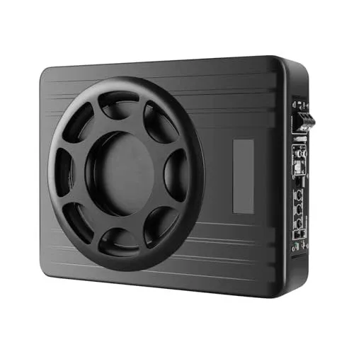 Subwoofer para automóvil de 10 pulgadas y 800 W, subwoofer delgado debajo del asiento para automóvil accionado, alto/bajo