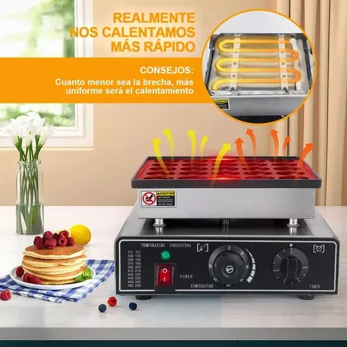 Curran HT2240 Maquina Electrica Industrial Comercial Mini Hotcakes 25pz Color Gris/Negro