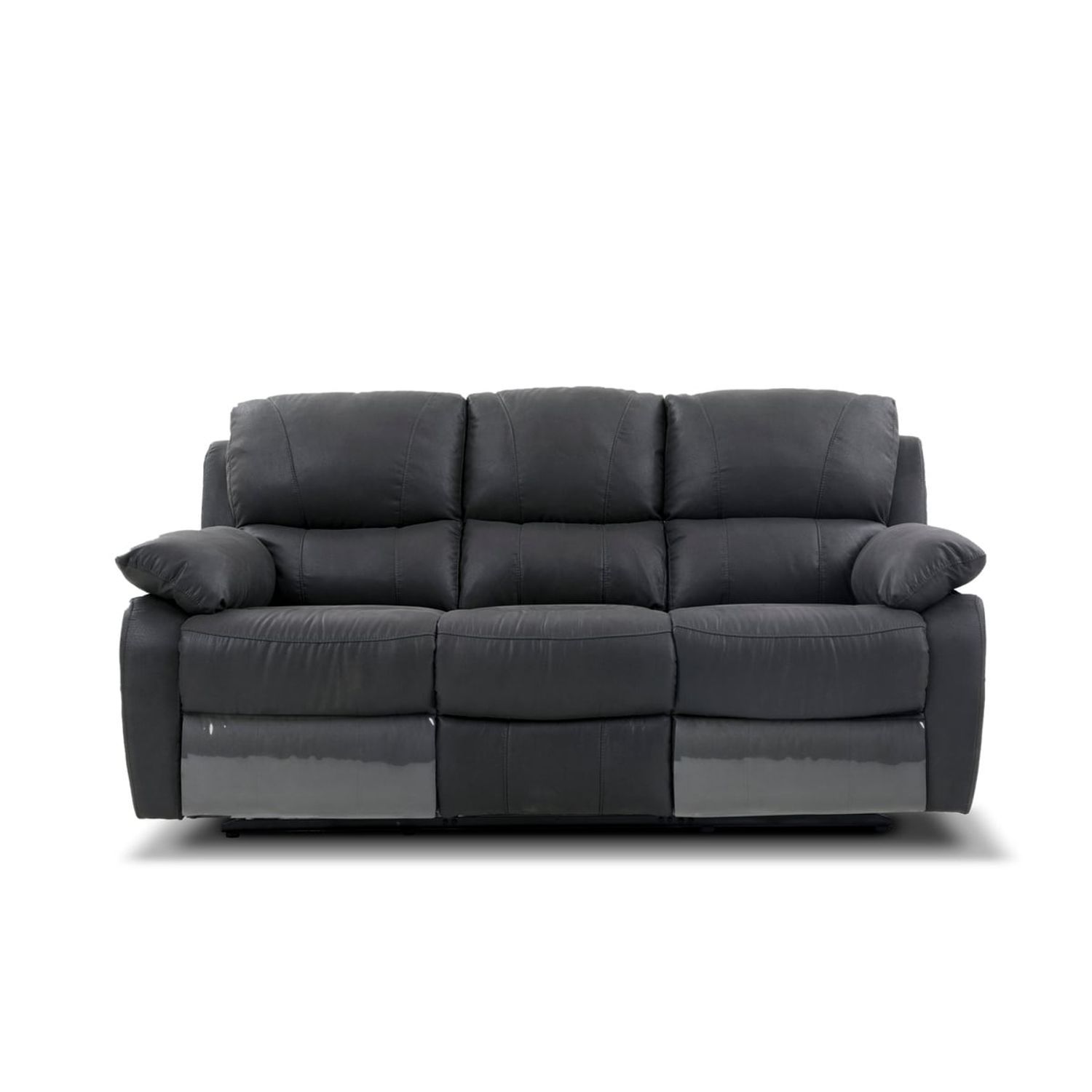 Sofá Reclinable Rosen Orson 3 Cuerpos Tela Manual Stone