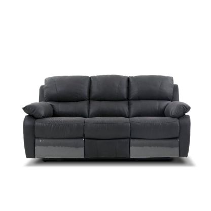 Sofá Reclinable Rosen Orson 3 Cuerpos Tela Manual Stone
