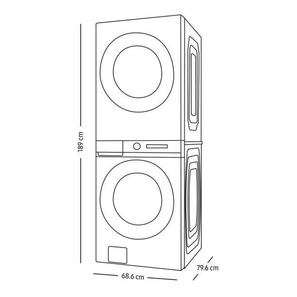Centro de Lavado Samsung 22 kg Lavado/ 24 kg Secado WH22DBH570GVAX