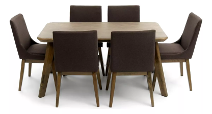 Comedor 6 Sillas Café Madera Glen Innovamuebles