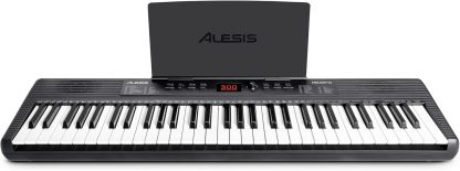 Alesis Melody 61 MK4 Teclado Piano Eléctrico para Principiantes con 61 Teclas, Altavoces, Soporte, Banqueta, Auriculares, 300 Sonidos y Lecciones de Música