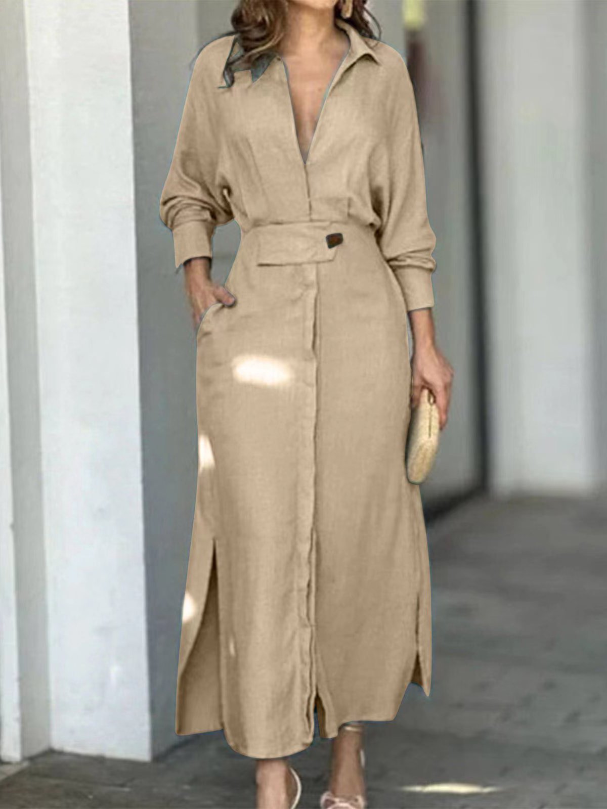Simple Regular Fit Plain Dress
